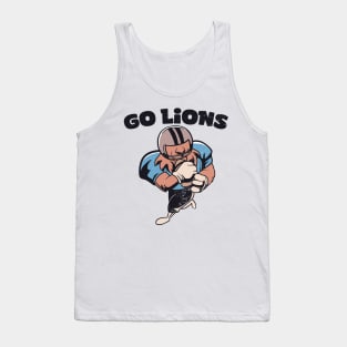 Detroit Lions Cartoon Art Tank Top